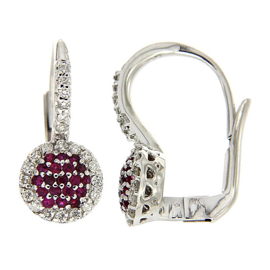 Orecchini con Rubini CT 0.34 e Diamanti CT 0.35