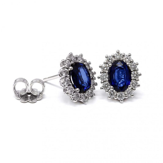 Orecchini con Zaffiri CT 1.76 e Diamanti CT 0.72