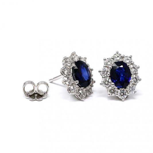 Orecchini con Zaffiri CT 3.12 e Diamanti CT 1.71