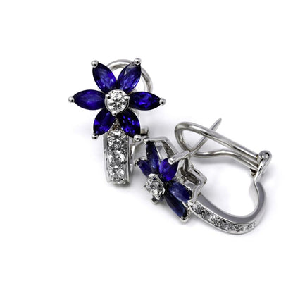 Orecchini con Zaffiri CT 3.26 e Diamanti CT 0.76