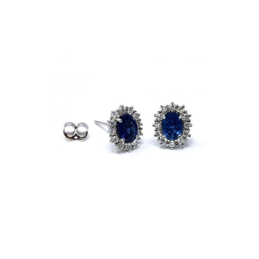Orecchini con Zaffiri CT 1.84 e Diamanti CT 0.46