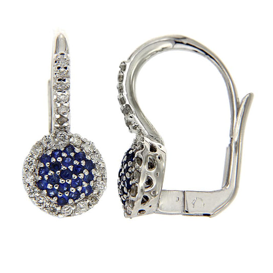 Orecchini con Zaffiri CT 0.34 e Diamanti CT 0.35