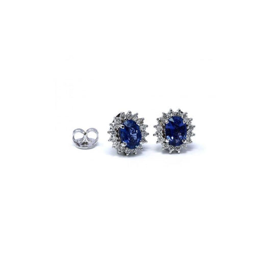 Orecchini con Zaffiri CT 2.00 e Diamanti CT 0.56