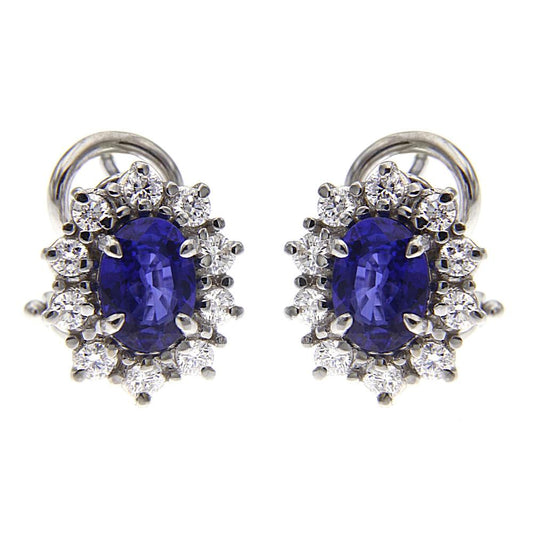Orecchini con Zaffiri CT 1.86 e Diamanti CT 0.60