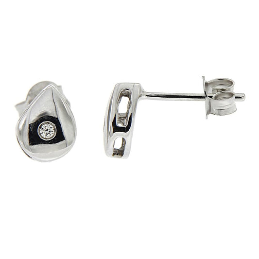 Orecchini Goccia con 2 Diamanti CT 0.04