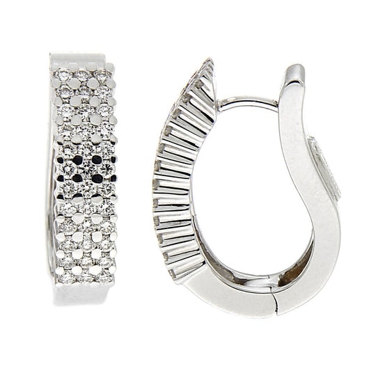 Orecchini Ovali con 72 Diamanti CT 1.42