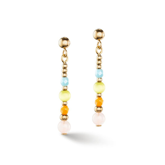 Orecchini princess spheres multicolor pastello