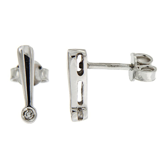 Orecchini Punto Esclamativo con 2 Diamanti  CT 0.04