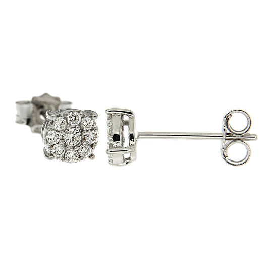 Orecchini Rosetta con Diamanti CT 0.08