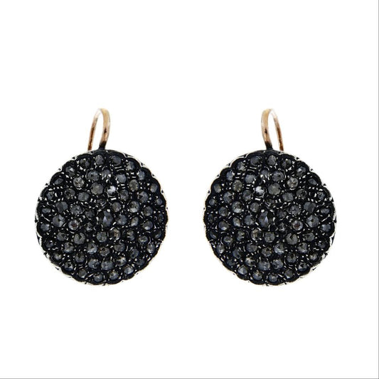 Orecchini Stile Antico in Oro 9kt con 126 Diamanti Corone CT 4.74
