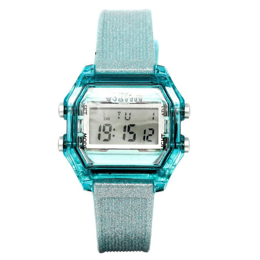 orologio IAM digitale cassa M - Cassa verde e cinturino verde glitter