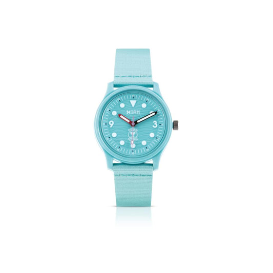 Orologio IAM in plastica riciclata cassa M – Cassa e cinturino acquamarina