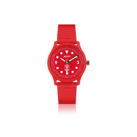 Orologio IAM in plastica riciclata cassa M – Cassa e cinturino corallo