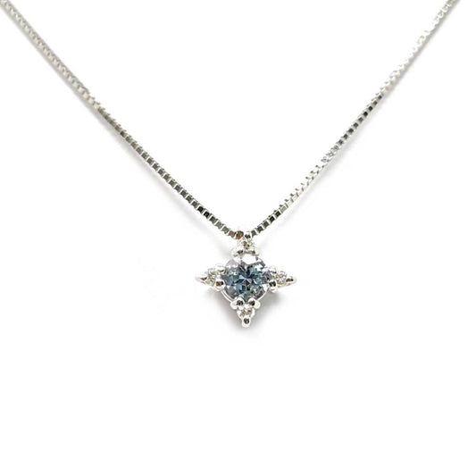 Pendente con Acquamarina e Diamanti in Oro 9kt