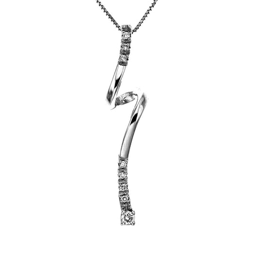 Pendente Stilizzato con Diamanti CT 0.09