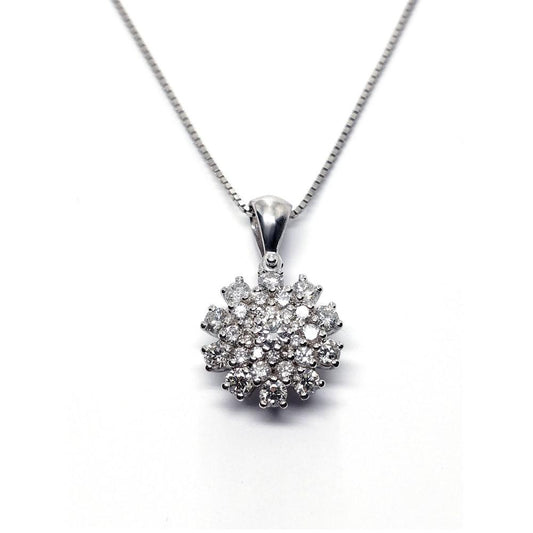 Pendente in Oro Bianco con Diamanti CT 0.70