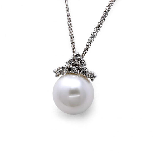 Pendente con perla Australiana 11.5/12 e Diamanti CT 0.24