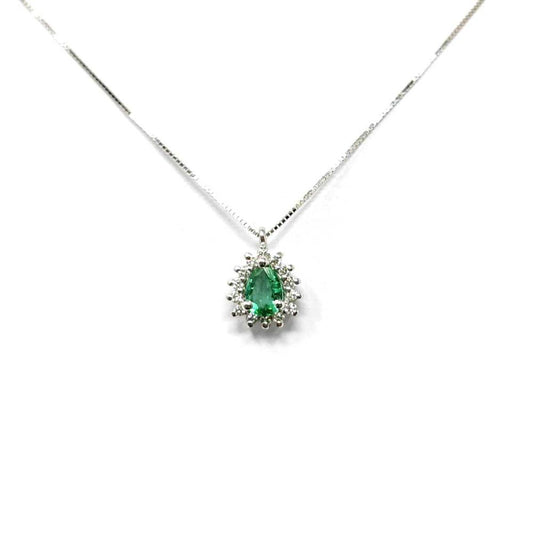 Pendente con Smeraldo CT 0.55 e Diamanti CT 0.25