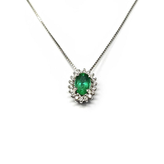 Pendente con Smeraldo e Diamanti