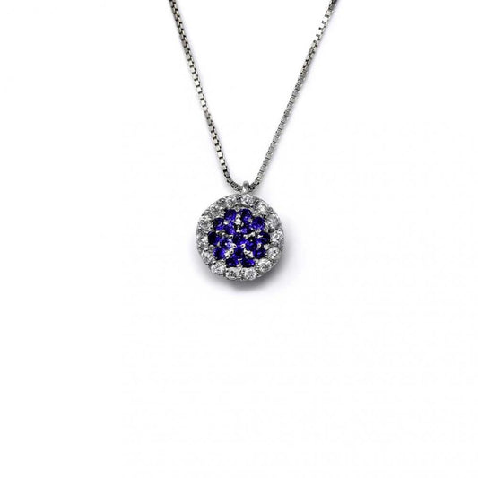 Pendente con Zaffiri CT 0.13 e Diamanti CT 0.08