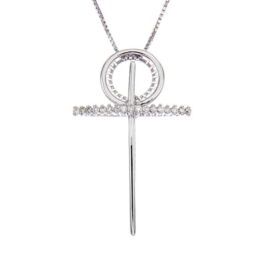 Pendente Croce con Diamanti CT 0.09