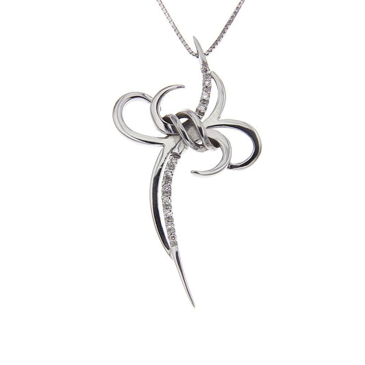 Pendente Croce con Diamanti CT 0.09