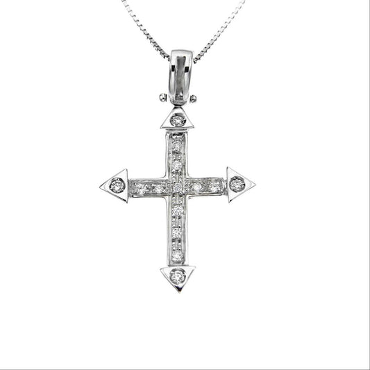 Pendente Croce con Diamanti CT 0.14
