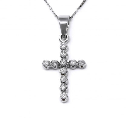 Pendente Croce con Diamanti CT 0.15