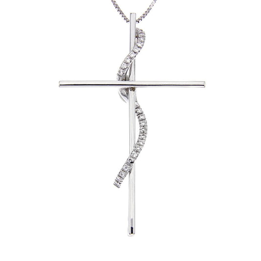 Pendente Croce con Diamanti CT 0.21
