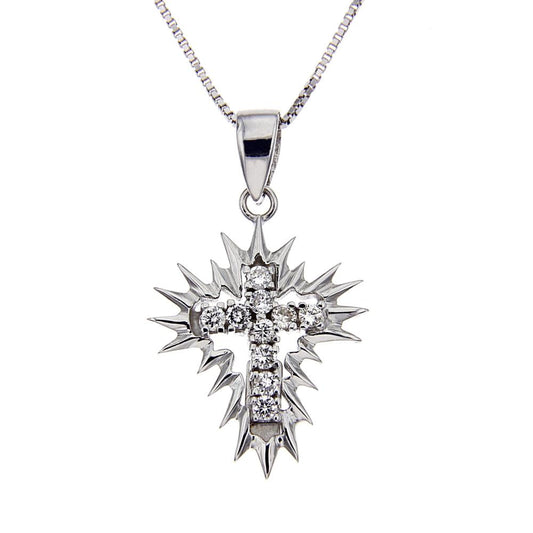 Pendente Croce con Diamanti CT 0.21