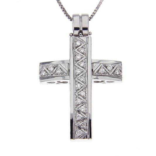 Pendente Croce con Diamanti CT 0.23