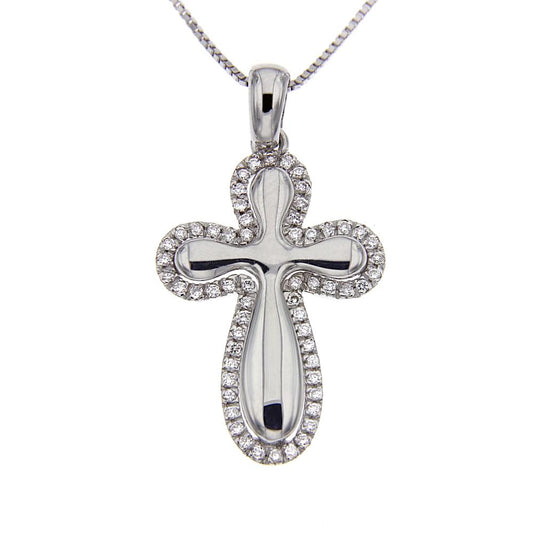 Pendente Croce con Diamanti CT 0.30