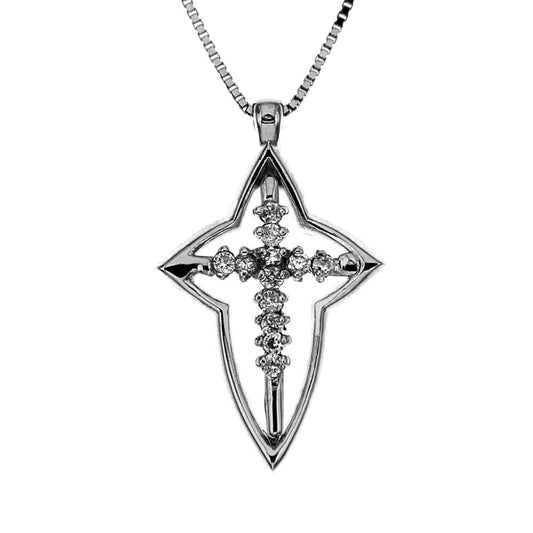 Pendente Croce con Diamanti CT 0.06