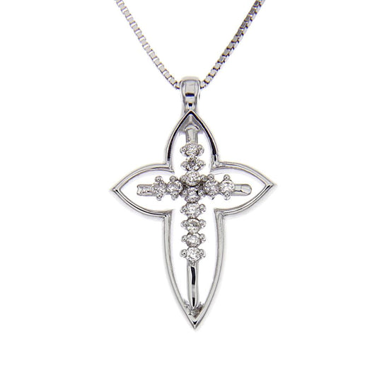 Pendente Croce con Diamanti CT 0.06
