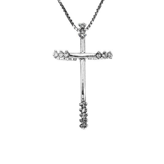 Pendente Croce con Diamanti Bianchi CT 0.07