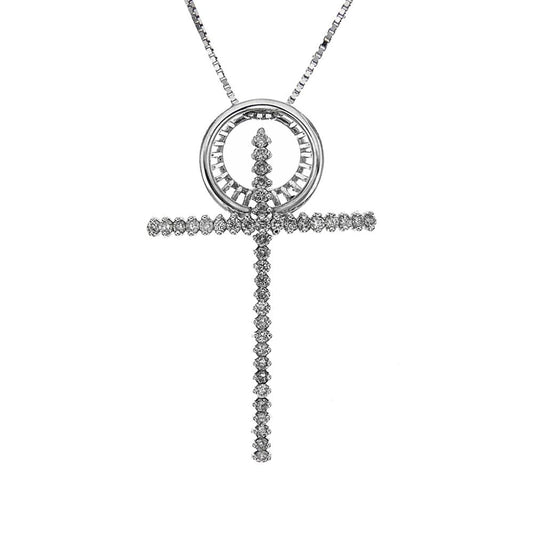 Pendente Croce con Diamanti CT 0.20