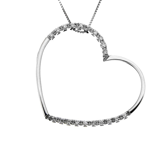 Pendente Cuore con Diamanti CT 0.10