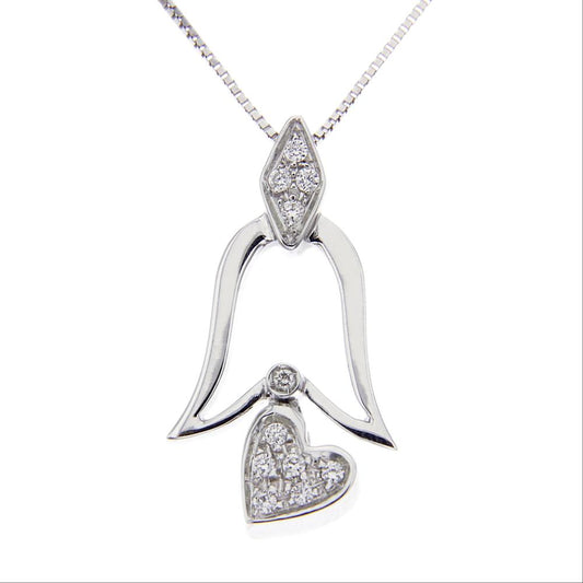 Pendente Fantasia Campana con Cuore CT 0.10