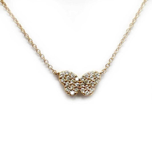 Pendente Farfalla in Oro Rosa e Diamanti CT 0.19