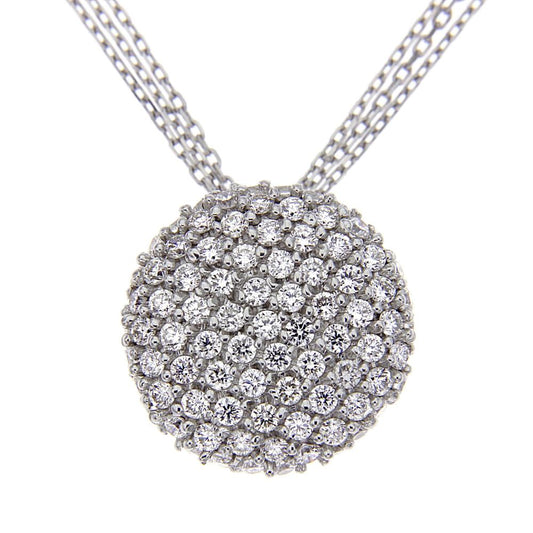 Pendente in Oro Bianco e Diamanti CT 1.06