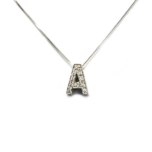 Pendente Lettera A con Diamanti CT 0.04