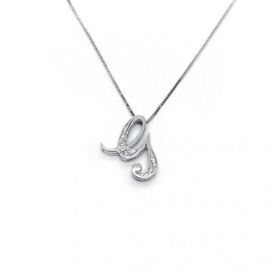 Pendente Lettera G con Diamanti CT 0.04