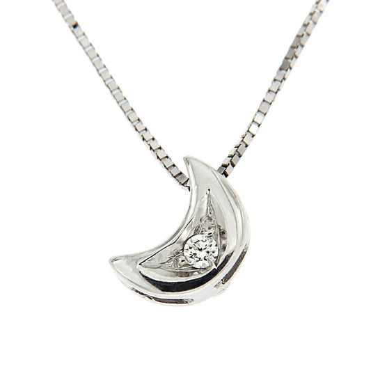 Pendente Luna con 1 Diamante CT 0.02