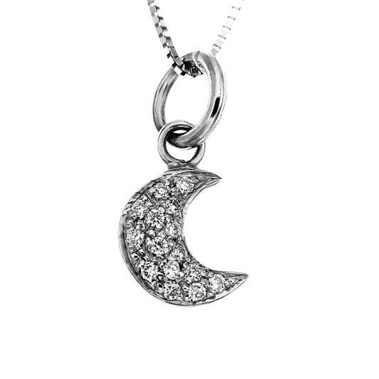 Pendente Luna con Diamanti CT 0.08