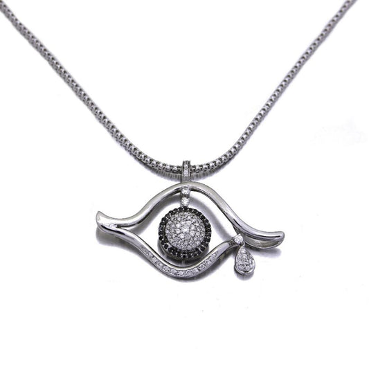 Pendente Occhio con Diamanti CT 1.16 e Neri CT 0.21 Collezione Dali