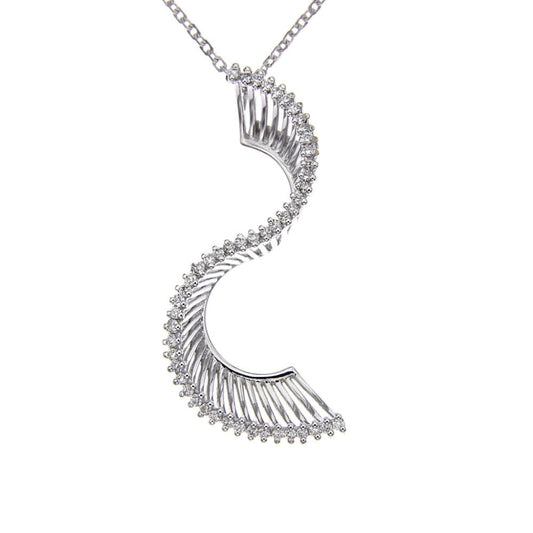 Pendente Onda con 48 Diamanti CT 0.41 VVS IF F