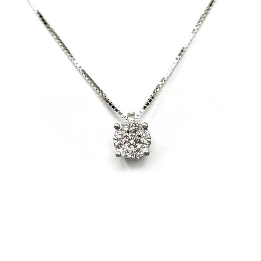 Pendente Rosetta con Diamanti CT 0.06