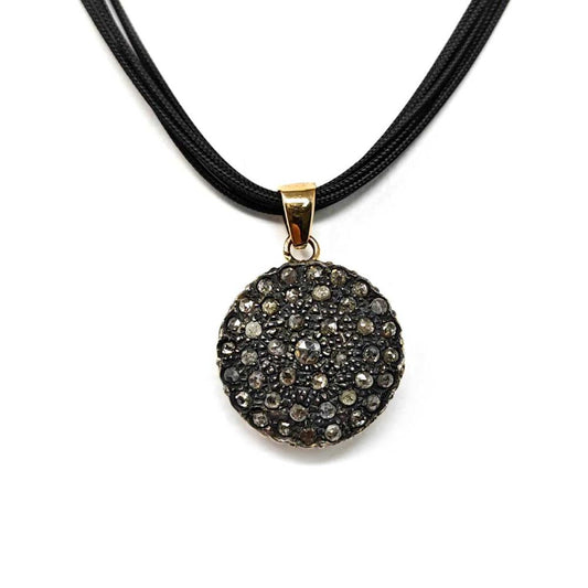 Pendente Stile Antico in Oro 14kt con 41 Diamanti CT 1.03