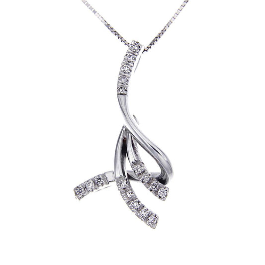 Pendente Stilizzato con 17 Diamanti CT 0.13