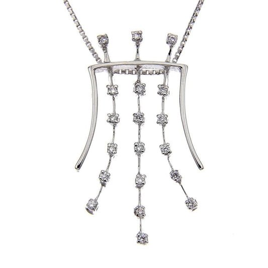 Pendente Stilizzato con 19 Diamanti CT 0.19